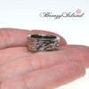 [BreezyIsland] Hawaiian Jewelry Ring Hawaiian Scroll Titanium 8mm Width, Titanium
