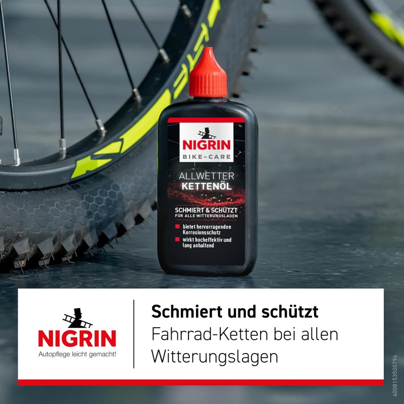 Nigrin 50079 Bicycle Chain Oil, 100 ml, Grey