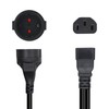 RIIEYOCA 2-in-1 Mains Adapter Cable for UPS Plug IEC 320