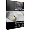 Marrutt 265gsm Pro Photo Satin/Oyster Inkjet Paper: (10" x 8"