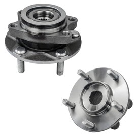 Detroit Axle - Front 2pc Wheel Bearing Hubs for 11-17 Nissan Juke, 11-12 Leaf, 2 Wheel Bearing and Hubs Assembly 2011 2012 2013 2014 2015 2016 2017 Replacement