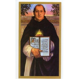 Prayer to Saint Thomas Aquinas for Students U - Laminated holy card - Pack of 25