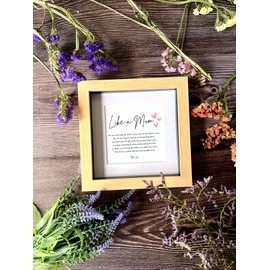 The Little Gem Company - Beautiful 'Like a Mum' Meaningful Poem Frame Gift - Perfect for Mothers Day, Birthday or Christmas. Excellent Present for Stepmother