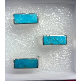 Natural Creations mens sterling silver ring Size 9 Turquoise