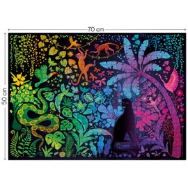 Elena Essex Jigsaw Puzzles - Radiant Jungle | Puzzle 1000 Pieces | Puzzles for Adults | Animal Bird Rainbow Gradient Puzzle | Adult Puzzles Size 28x20 inches