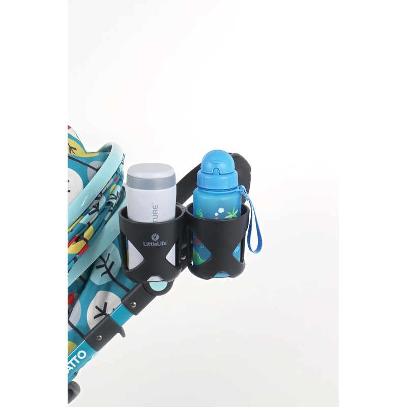 LittleLife Double Buggy And Pushchair Universal Cup Holder Adjustable Bottle