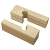 Generic Mason Line Blocks Pack of Ten Pieces, Natural Wood