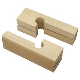 Generic Mason Line Blocks Pack of Ten Pieces, Natural Wood