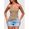 PRETTYGARDEN Womens Tube Top 2025 Summer Trendy Strapless Tops Going
