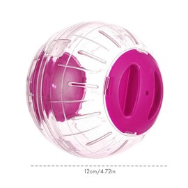 Mini New Cute Dwarf Hamster Running Ball 4.7 Inches Crystal Ball for Hamsters Small Silent Exercise Wheel Small Cage Accessories Suitable for Hamsters Less Than 4 inches 10 cm in Length (Pink)