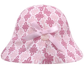 Baby Sun Hat Girls Peaked Cap Children's Hats Flapper UV Protection Caps Foldable Bucket Hat Soft Cotton Beach Hats Hat Wide Brim Fisherman, Pink Knot Fl