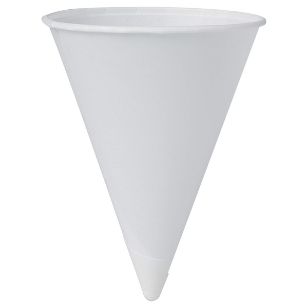 Solo 42R-2050 4.25 oz White Paper Cone Cups (Case of 5000)