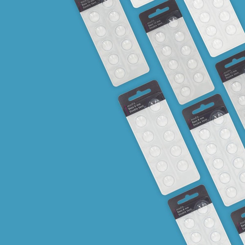 Hearing360 MiniFit Bass Double Vent Dome Hearing Aid Domes Compatible