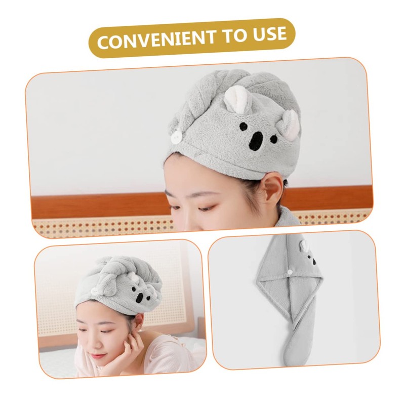Baluue Thickened Hair Drying Cap Set Soft Salon Towels Absorbent