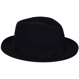 Bailey of Hollywood Men's MAGLOR Fedora Trilby HAT, Black, XL