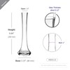 WGV Gathering Bud Vase, Width 3", Height 10", Clear Standard
