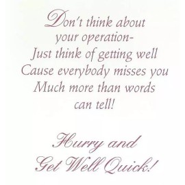 Magic Moments Memories Glad Your Operation Is Over! (G)