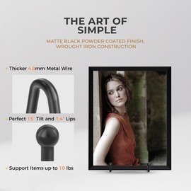 TR-LIFE 3 Pack 6 Inch Plate Stands for Display - Plate Holder Display Stand + Metal Frame Holder Stand for Picture, Decorative Plate, Platter, Book, Photo Easel