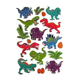 Homeford Dino-mite Pals Foil Fun Stickers, 17-Count