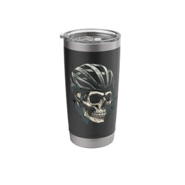 Skull Cyclist Helmet Cycling Bicycle Rider Road Bike Racer Stainless Steel Insulated Tumbler