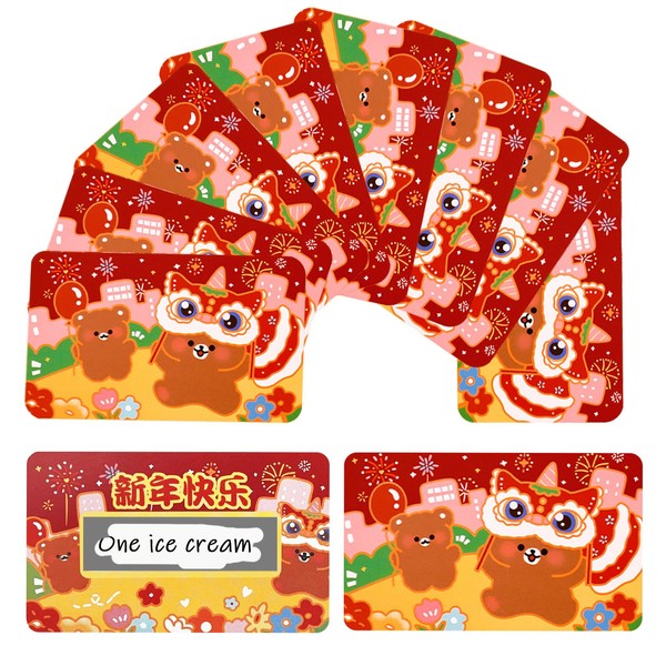 10PCS Chinese New Year 2025 Scratch Off Card Game,Lunar New