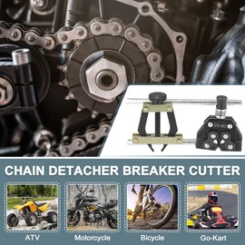 Motoforti Roller Chain Tool Kit 25-60 Chain Detacher Breaker Cutting Tool Roller Chain Puller Holder Connection for Bicycle Bike Motorcycle Go Kart ATV Chain Replacement Carbon Steel Black