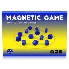Bameca Magnetic Chess Game with Full-Size Stones, Magnet Game with String, for Family & Party & Travel & Camping, Puzzle Strategy Games, 2 Player Games for Kids & Adults
