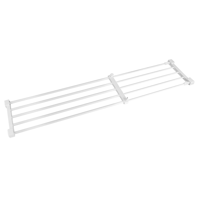 Adjustable Telescopic Storage Rack Cupboard Wardrobe Closet Divider Partition Shelf