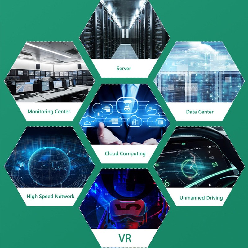Yanmis MCIO 8I to 2 Ports SFF‑8654 4I Cable, High