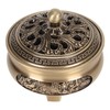 Coil Incense Burner with Lid Antique Beautifully Carved Electroplating Zinc