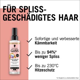 Gliss Conditioner Anti-Split End Miracle (200 ml), Conditioner Repairs Damaged Hair Fibres, for Long-Lasting Split Ends Sealing, with Heat Protection up to 230 °C