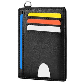 Mayski Slim Minimalist Wallet, Front Pocket Wallets, RFID Blocking, Credit Card Holder for Men & Women(Grain Black)