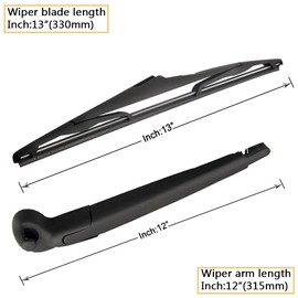 Rear Wiper Arm Blade Replacement for Jeep Wrangler JK 2007-2017 -OEM Factory Accessories