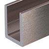 Brixwell SDCD3812BN-CCP12 Brushed Nickel Frameless Shower Door Aluminum Deep U-Channel