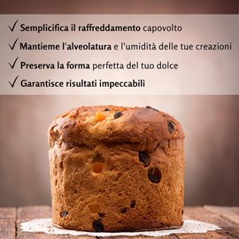 Panettone Needles, Pigeon and Other Yeasts up to 1 kg, Panettone Iron Made of Chrome Plated Steel, Easy to Use, 28 x 8 x 23 cm, for use with Panettone Fork