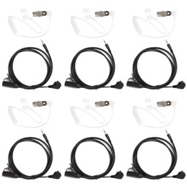 Walkie Talkie Headset for Cobra 1 Pin Acoustic Tube Earpiece with Mic Headsets with PTT Compatible with Cobra Talkabout CXT195 CX112 ACXT1035r ACXT145 ACXT545 PX655 RX385 RX685 Two Way Radio(6 Pack)