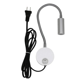 LUMINTURS 3W LED Wall Sconces Picture Mirror-Light With Plug Book Lamp Button on/off switch Gooseneck Flexible Pipe Warm White