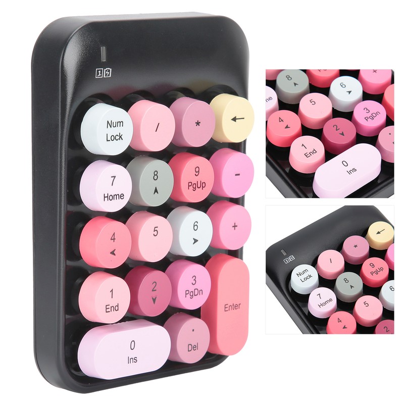 AJAZZ Wireless Numeric Keyboard Chocolate Keycap for Game Direction Switching