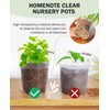 homenote Clear Nursery Pots for Plant,3/4/5 Inch Plant Pot for