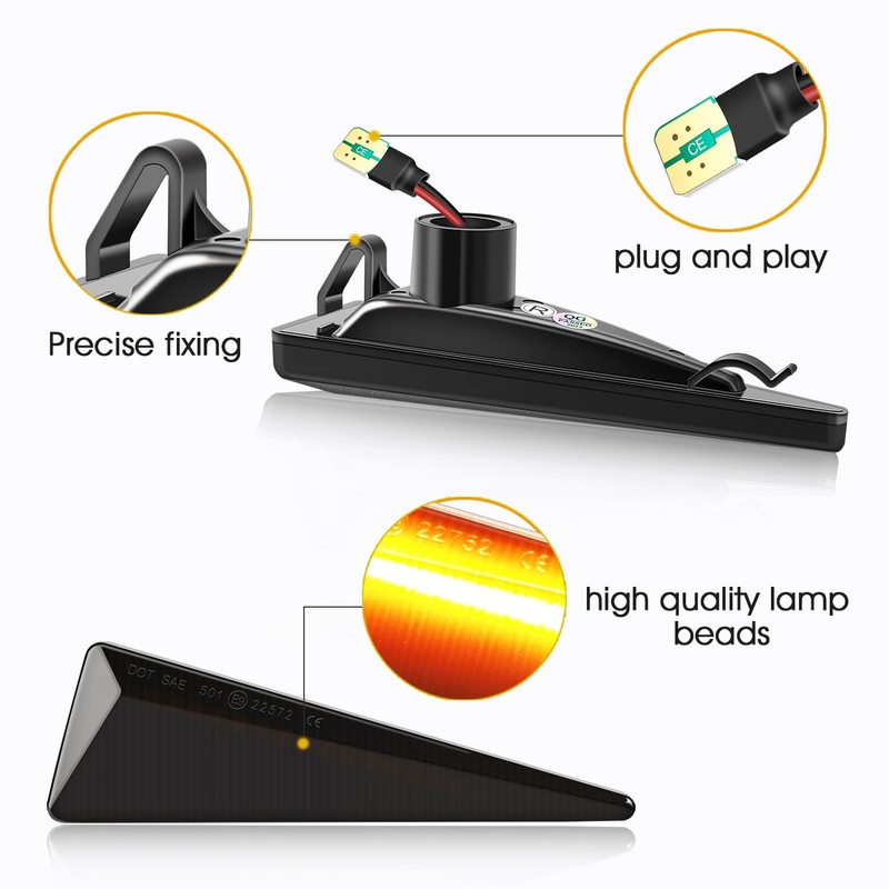 WinPower Side Indicator Lights Side Marker Lights Compatible with Renault