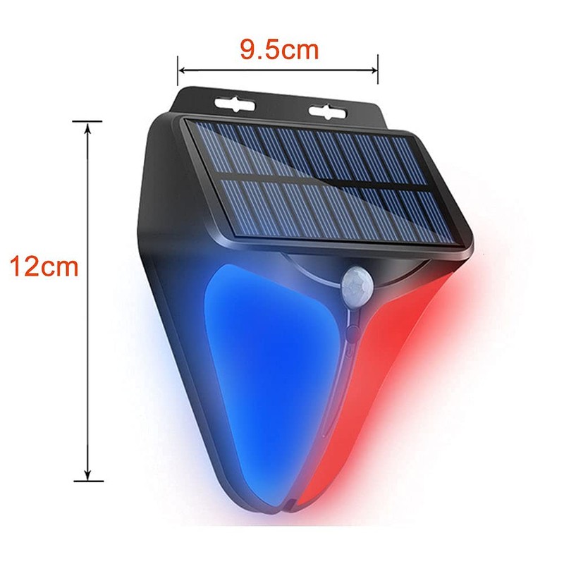 Aolyty Solar Strobe Warning Lights 90DB Alarm Outdoor,4 Working Modes