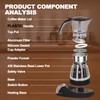 DITOSH Electric Moka Pot 6 Cup 300ml Plastic Transparent Stovetop