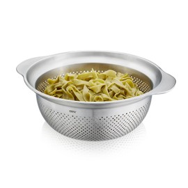GEFU Premium Kitchen Sieve, Diameter 27 cm, Stainless Steel Pasta Strainer and Strainer