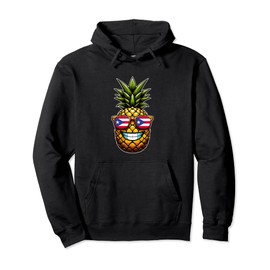 Travel Must Have Puerto Rico Souvenirs Holiday Funny Pineapple Pullover Hoodie