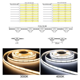 Indoor Stair Light Motion Sensor Wired Stairway Lighting with COB LED Stair Strip Lighting for Each Step Light up One at a time Under Step Cascading Staircase Running Light for New Construction