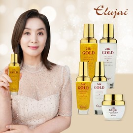 Eluzai 24K Gold Collagen Basic 5-Piece Set/ Lee Eung-Kyung Basic Cosmetics Skin Essence Eye Cream Lotion Nutrition Cream, 3 sets / 엘루자이 24K골드 콜라겐 기초 5종세트/ 이응경 기초화장품 스킨 에센스 아이크림 로션 영양크림, 3세트