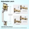 Calzibeno Brushed Nickel Front Door Handle and Deadbolt Set, Front