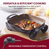 Elite Gourmet EG3033 12"x12"x2.35” Healthy Ceramic with Titanium Coated Scratch