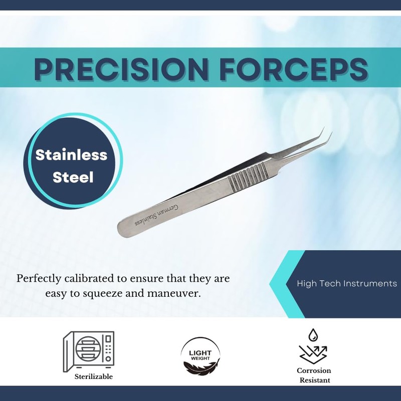 Multifunction Micro Forceps 4.75" Stainless Steel Lab Tweezers High Precision