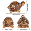 KYEYGWO Pack of 2 Mini Colourful Crystal Crystal Turtle Statue
